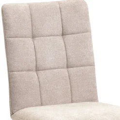 Flockstoff-Stühle in Beige - Drojan (2er Set)