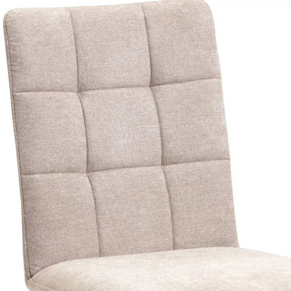 Flockstoff-Stühle in Beige - Drojan (2er Set)