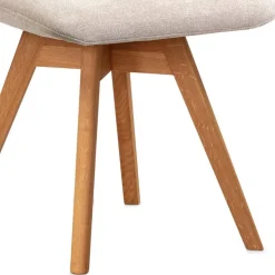 Flockstoff-Stühle in Beige - Drojan (2er Set)