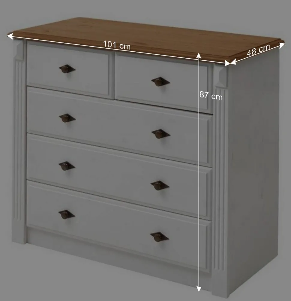 Flürmöbel Oradea in Weiß (zweiteilig)