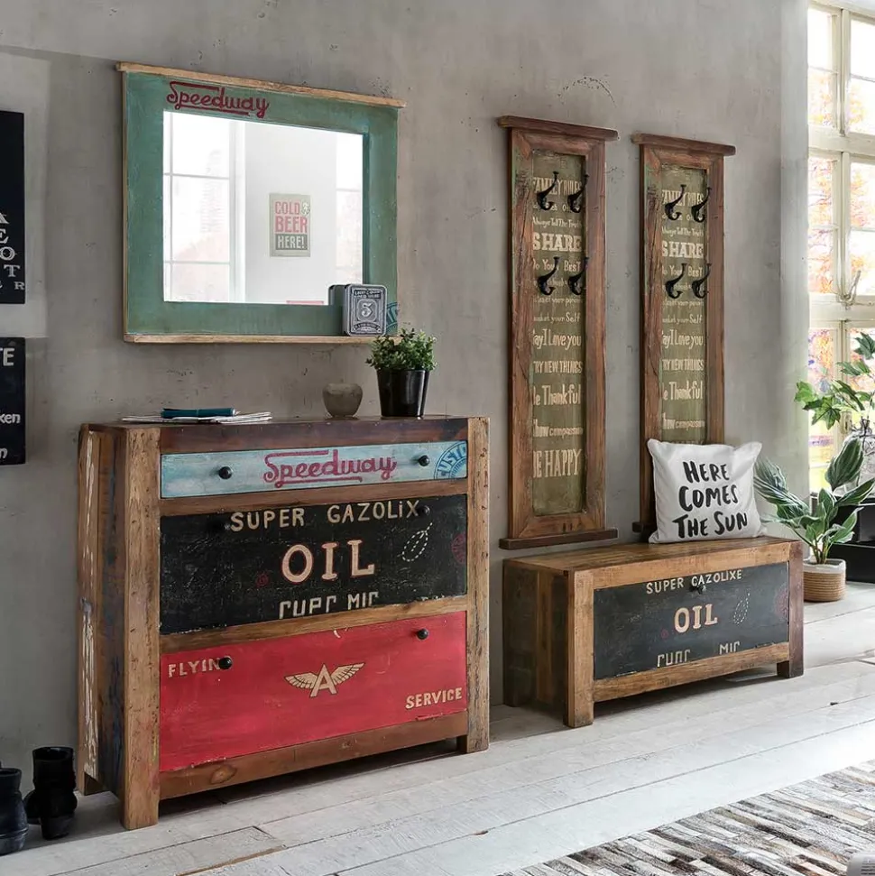 Flur Designmöbel aus Recyclingholz - Creek (fünfteilig)