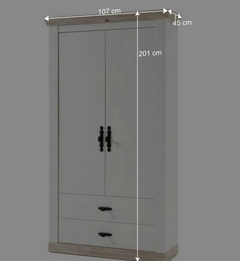 Flur Garderobe & Bank & Schrank - Nedita (dreiteilig)