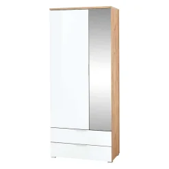 Flur Garderobenschrank in Weiß & Eiche - Reestyl