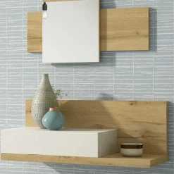 Flur Hängekonsole & Spiegel Kombi - Vimal (zweiteilig)