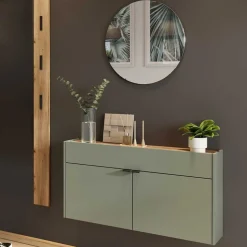 Flur Hängeschrank & Garderobe & Spiegel - Point (dreiteilig)