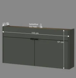 Flur Hängeschrank & Garderobe & Spiegel - Point (dreiteilig)