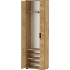 Flur Schrank Garderobe in Wildeiche Dekor - Esdrusca
