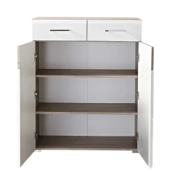 Flur Schuhschrank Brosgo in Weiß Silbereiche