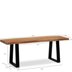 Flur Sitzbank mit Baumkante Akazie - Pamela