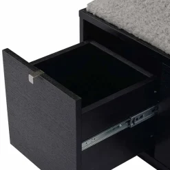 Flurbank Geskan in Schwarz Grau