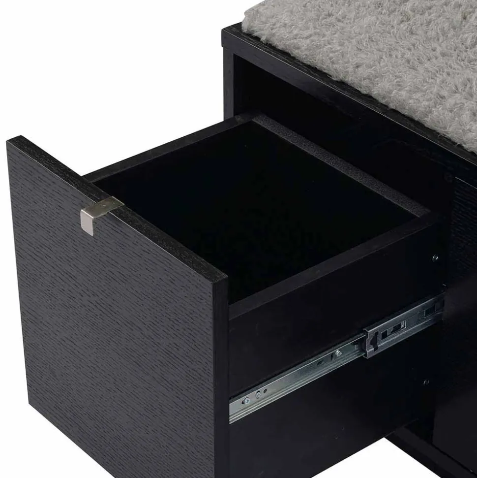 Flurbank Geskan in Schwarz Grau