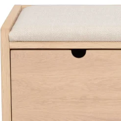 Flurbank in Eiche White Wash & Beige - Pluta