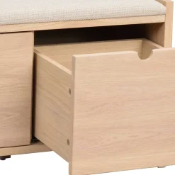 Flurbank in Eiche White Wash & Beige - Pluta