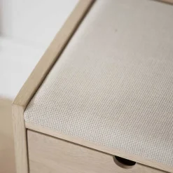 Flurbank in Eiche White Wash & Beige - Pluta