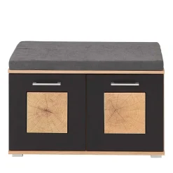 Flurbank mit Doppeltür in Schwarz & Wildeiche NB - Zelio