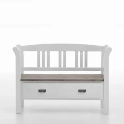 Flurbank Yoan in Weiß Grau