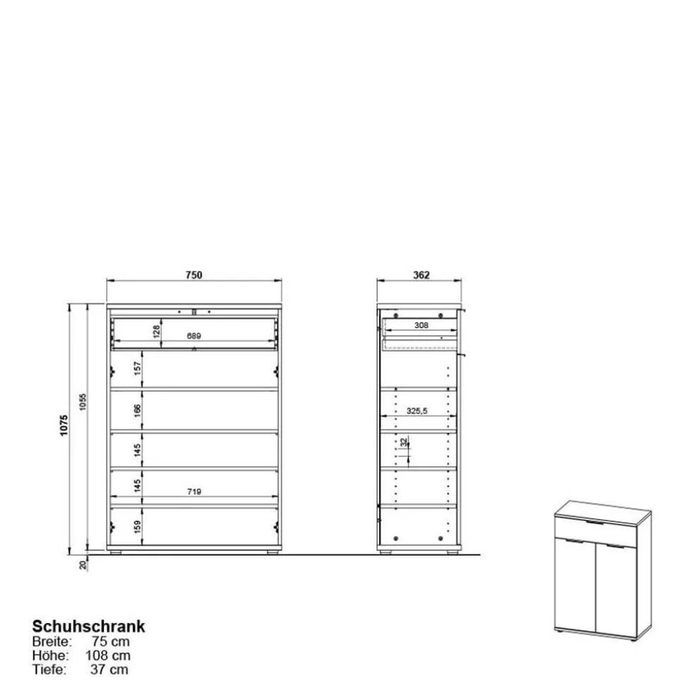 Flureinrichtung als Set - Tarlotta (vierteilig)