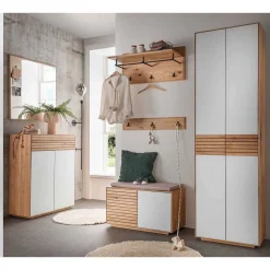 Flureinrichtung aus Asteiche Massivholz - Zonga (sechsteilig)