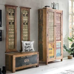 Flureinrichtung aus Recyclingholz - Creek (vierteilig)