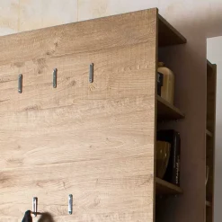 Flurgarderobenset Grasido in Weiß Hochglanz Eiche (dreiteilig)