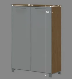 Flurgarderobenset Wynoca in Weiß Glas beschichtet (fünfteilig)