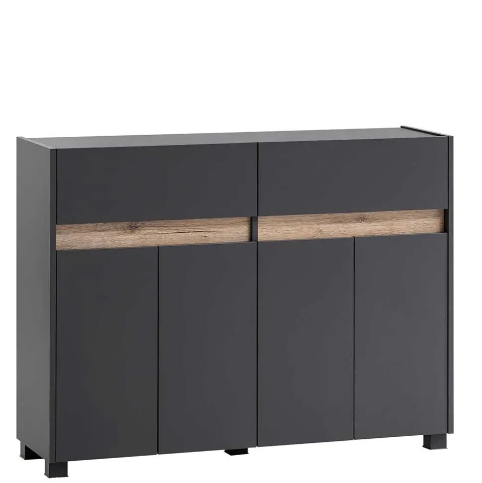 Flurmöbel in Anthrazit & Wildeiche NB - Joha (vierteilig)
