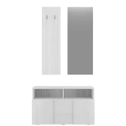 Flurmöbel in Eukalyptus Holzoptik - Hollie (dreiteilig)