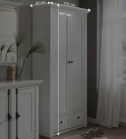 Flurmöbel Set Chelles in Landhausstil (dreiteilig)