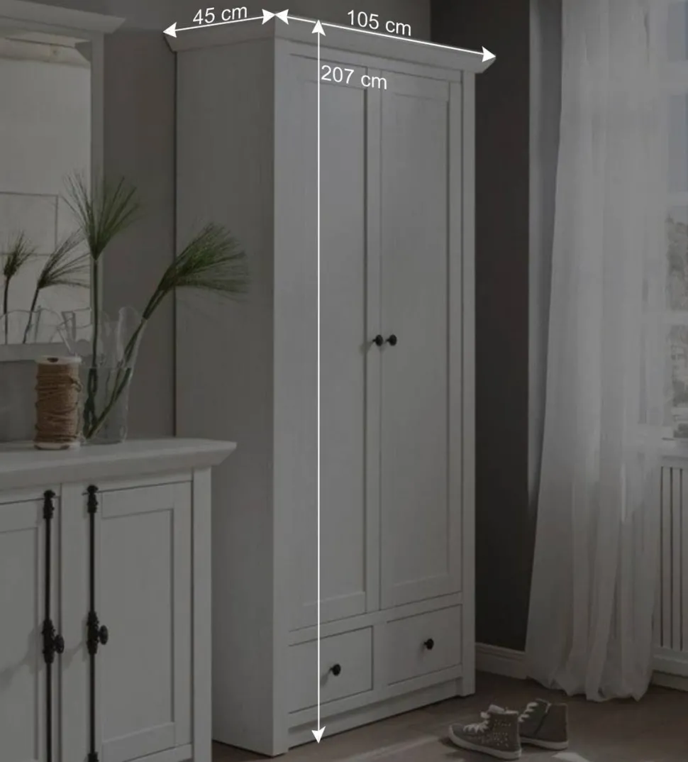 Flurmöbel Set Chelles in Landhausstil (dreiteilig)