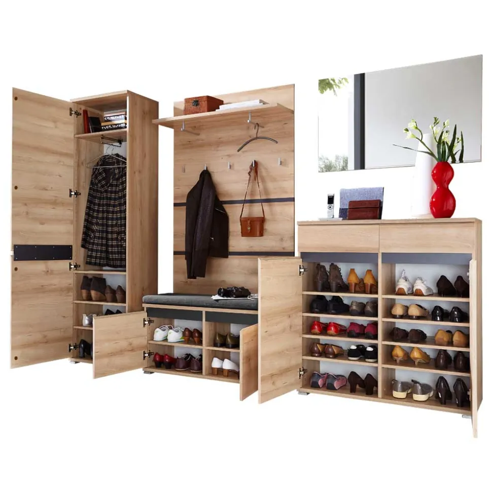 Flurmöbel Set Curelino in Buche (sechsteilig)