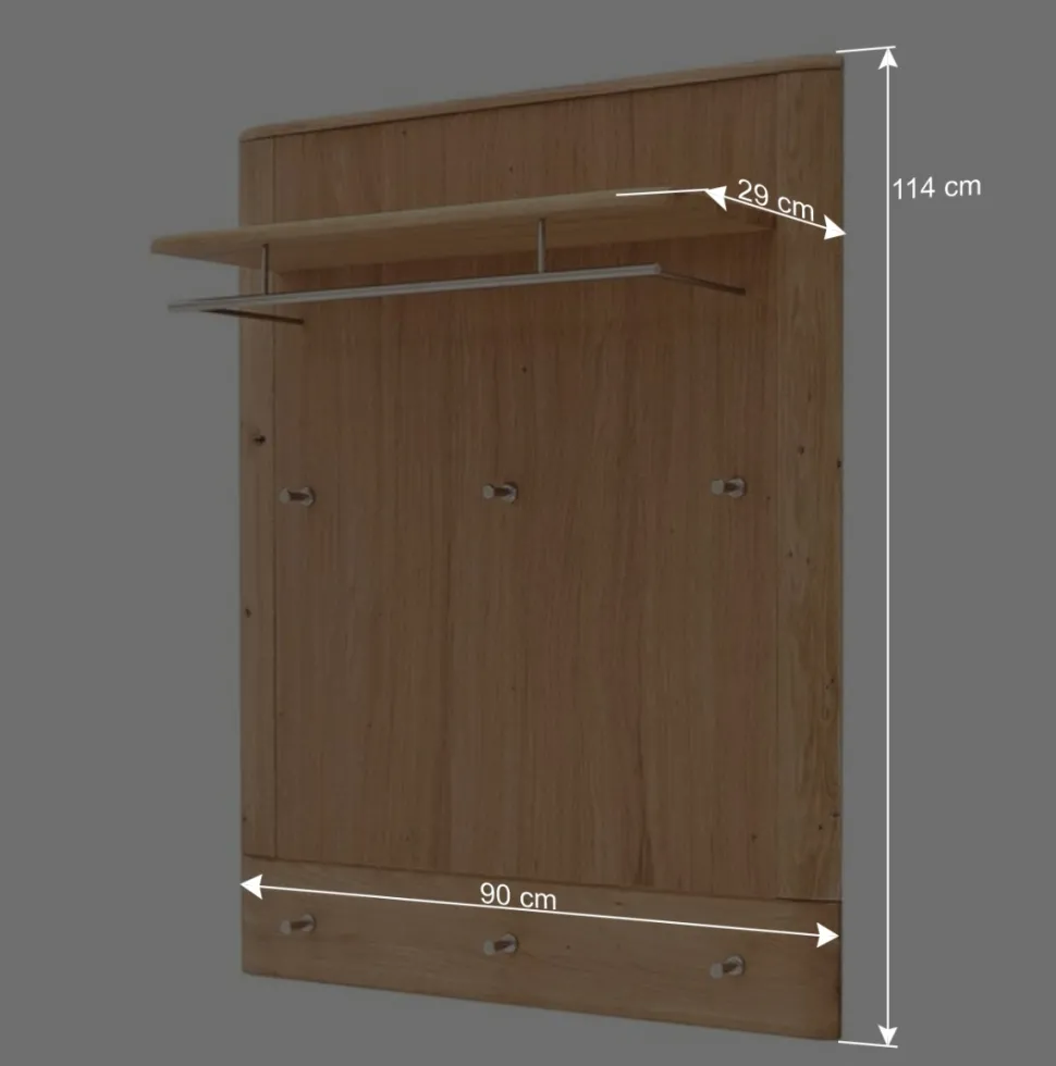 Flurmöbel Set in Eiche Bianco - Mabasa (fünfteilig)