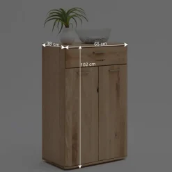 Flurmöbel Set in Eiche Bianco - Mabasa (fünfteilig)