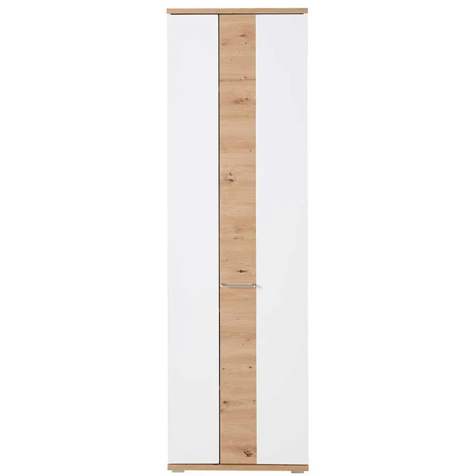 Flurmöbel Set in Weiß & Wildeiche - Symbrosia (fünfteilig)