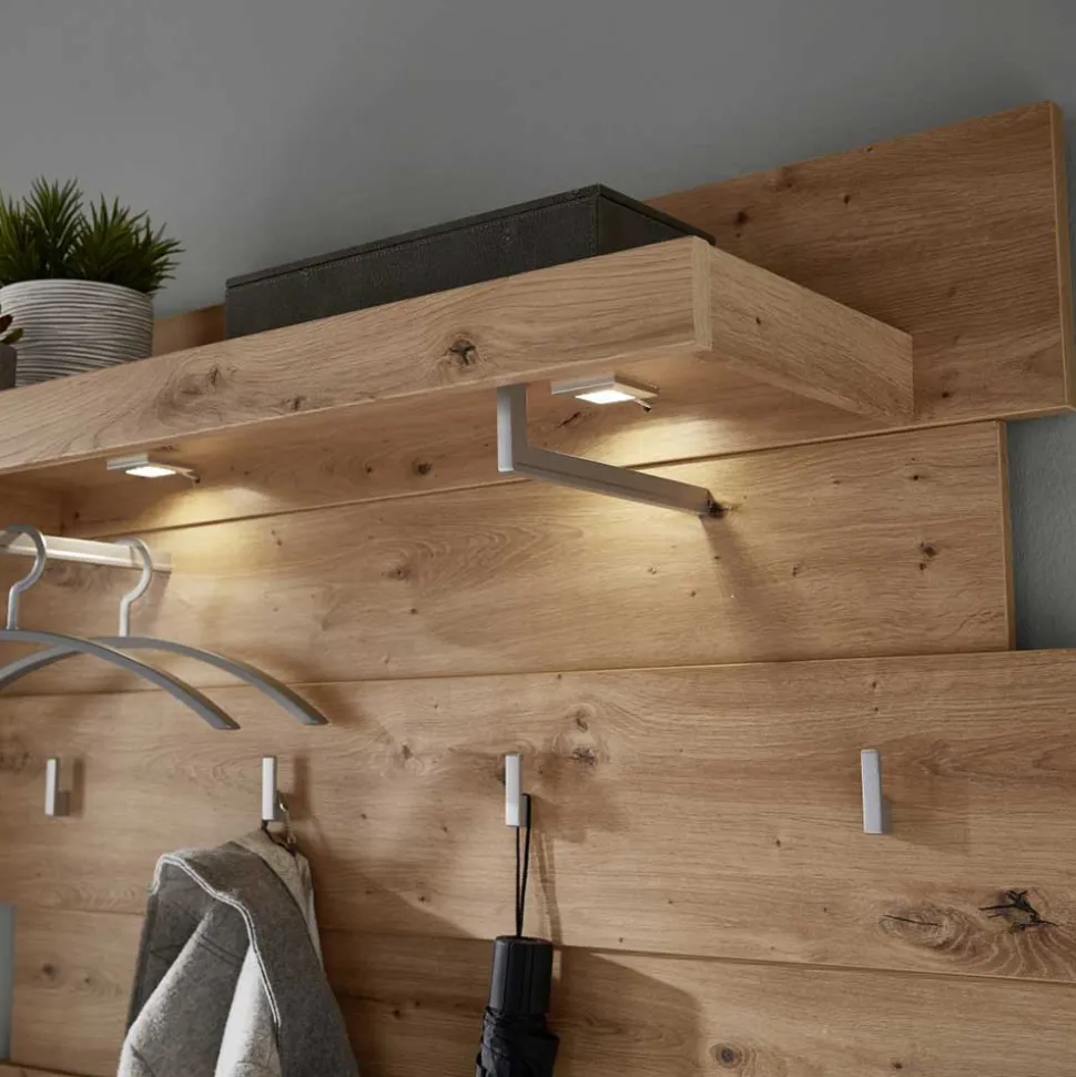 Flurmöbel Set in Weiß & Wildeiche - Symbrosia (fünfteilig)