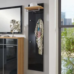 Flurmöbel Set Lalaika in Anthrazit Glas beschichtet (dreiteilig)