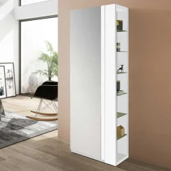 Flurschrank für Schuhe in Weiß mit Regal - Bilboa