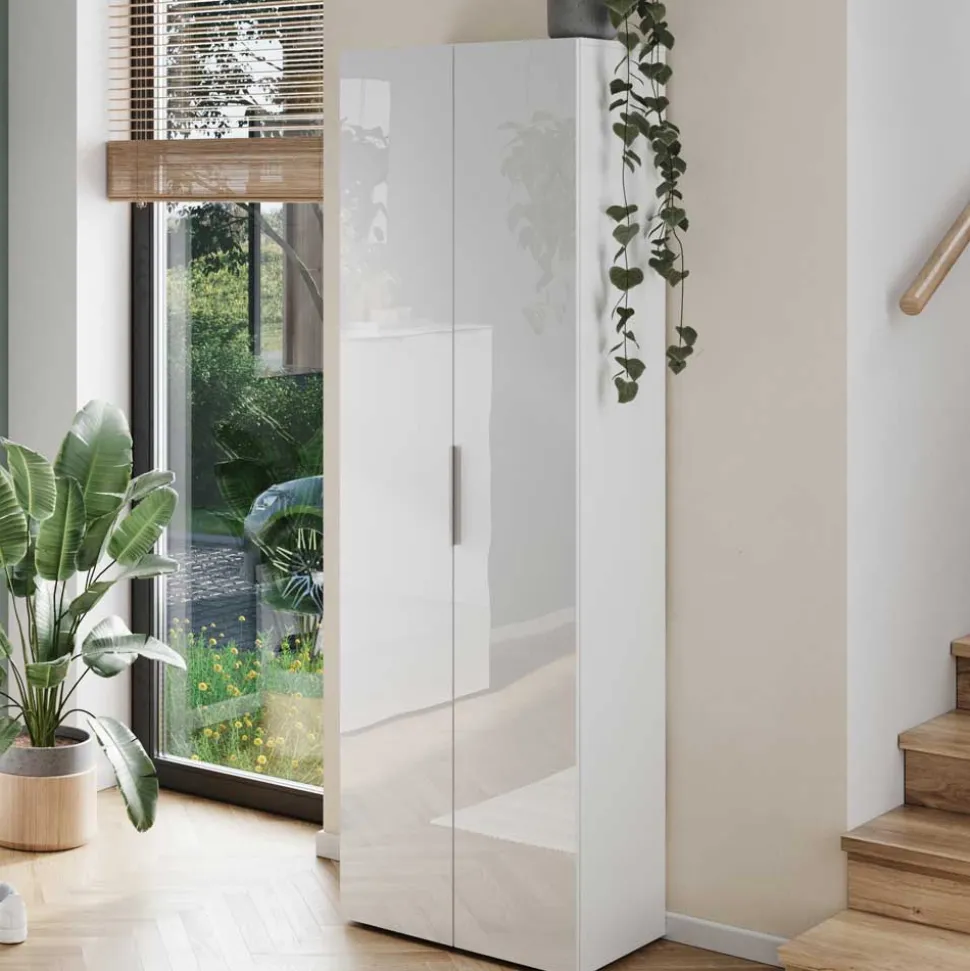 Flurschrank mit Glasfront in Weiß - Kofi