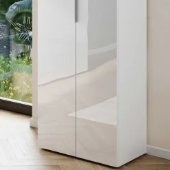 Flurschrank mit Glasfront in Weiß - Kofi