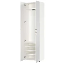 Flurschrank mit Glasfront in Weiß - Kofi