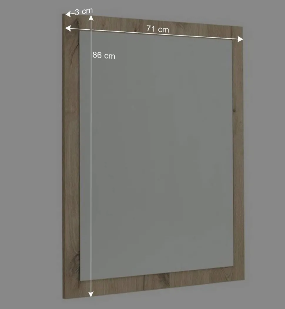 Flurspiegel in Holzoptik in Wildeiche - Baiamare