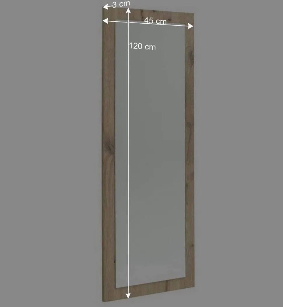 Flurspiegel in Holzoptik in Wildeiche - Baiamare