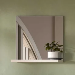 Flurspiegel mit Ablage in Weiß - modernes Design - Dany