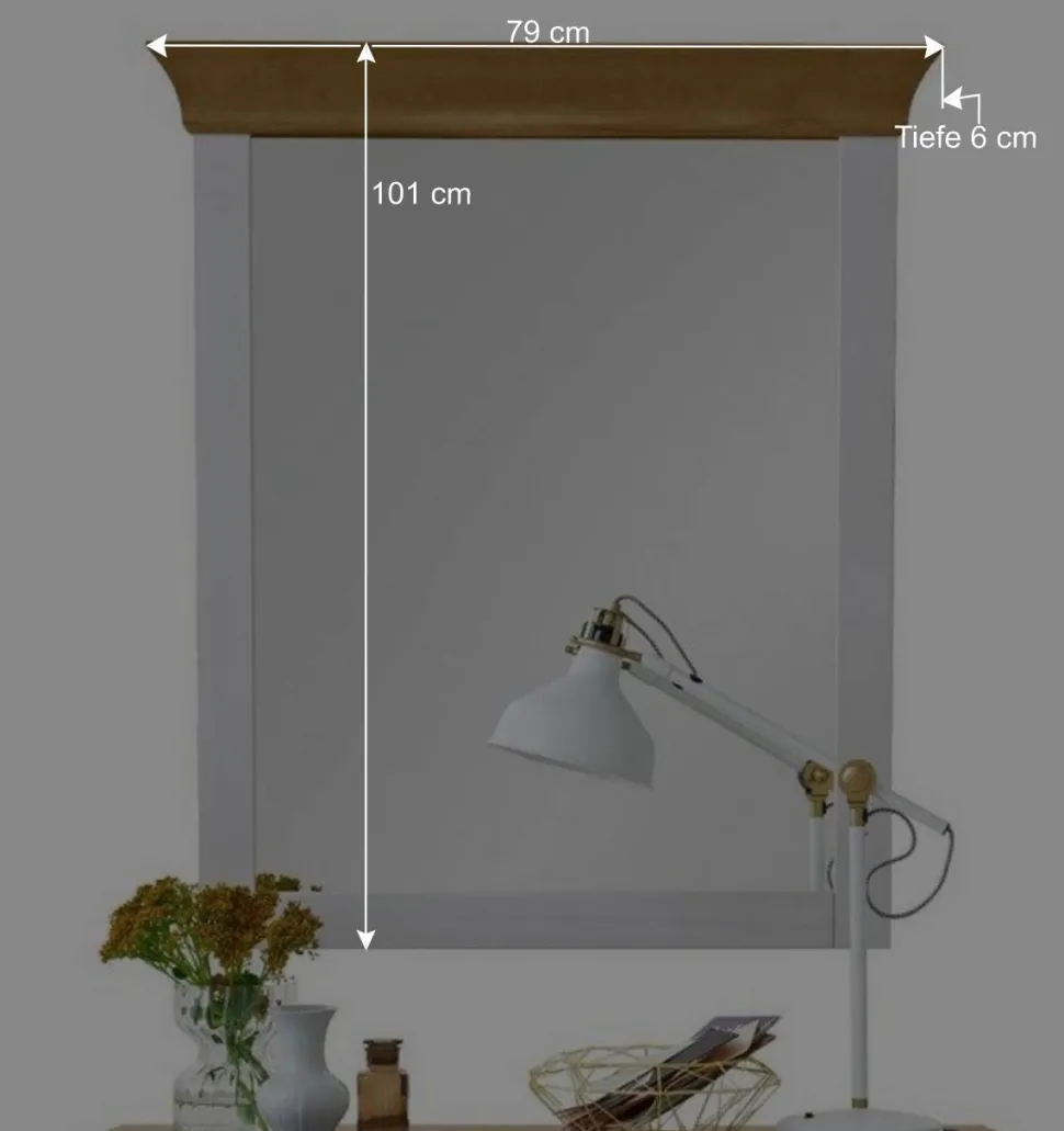Flurspiegel Sibiuta in Weiß