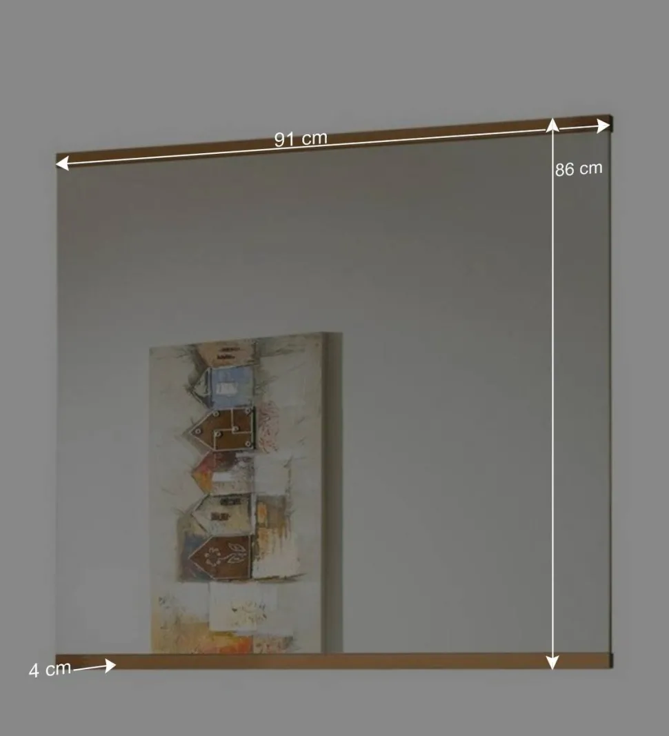 Flurspiegel Wislama mit Massivholzleisten