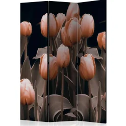 Foto Paravent aus Leinwand mit Tulpen Motiv - Tofos