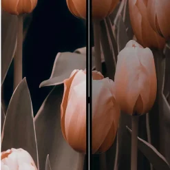 Foto Paravent aus Leinwand mit Tulpen Motiv - Tofos