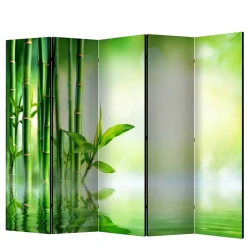 Foto Paravent mit Bambus & Wasser Motiv - Enyi