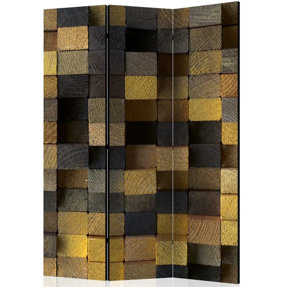 Foto Paravent mit Holzlatten Kopfansicht - Aslyva