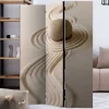 Foto Paravent mit Zen Motiv in Beige - Lasha