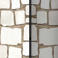 Foto Paravent Weiße Steinmauer - Custon